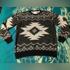 Pacsun Men’s Aztec Hippie Knit Sweater Large New